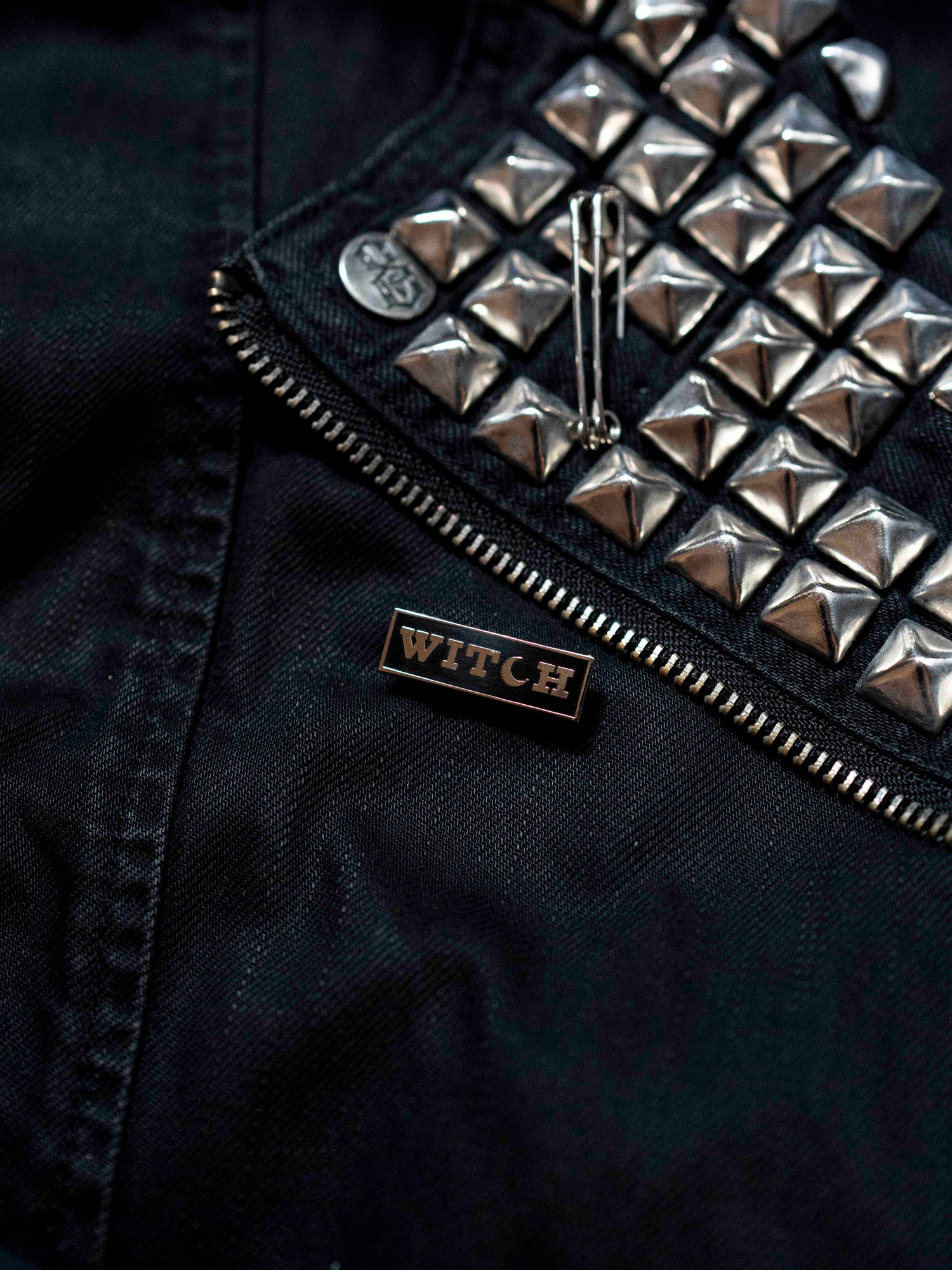 Witch Silver and Black Enamel Pin