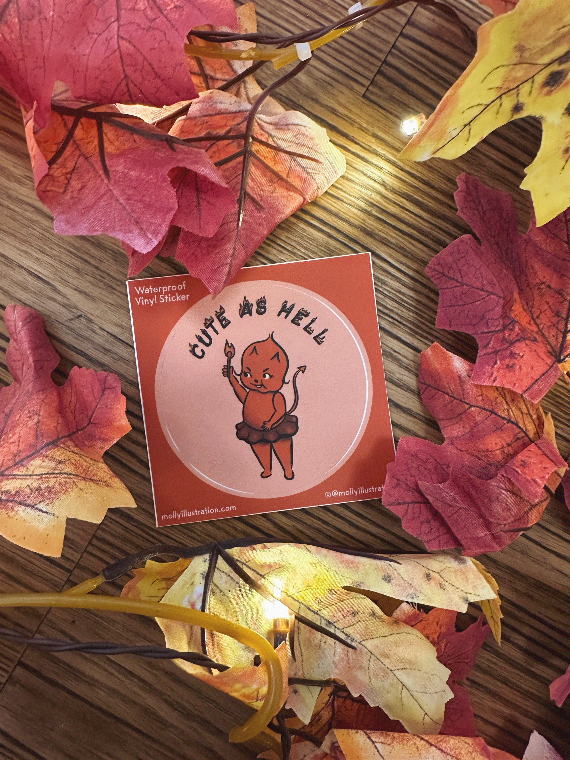 Cute As Hell Sticker