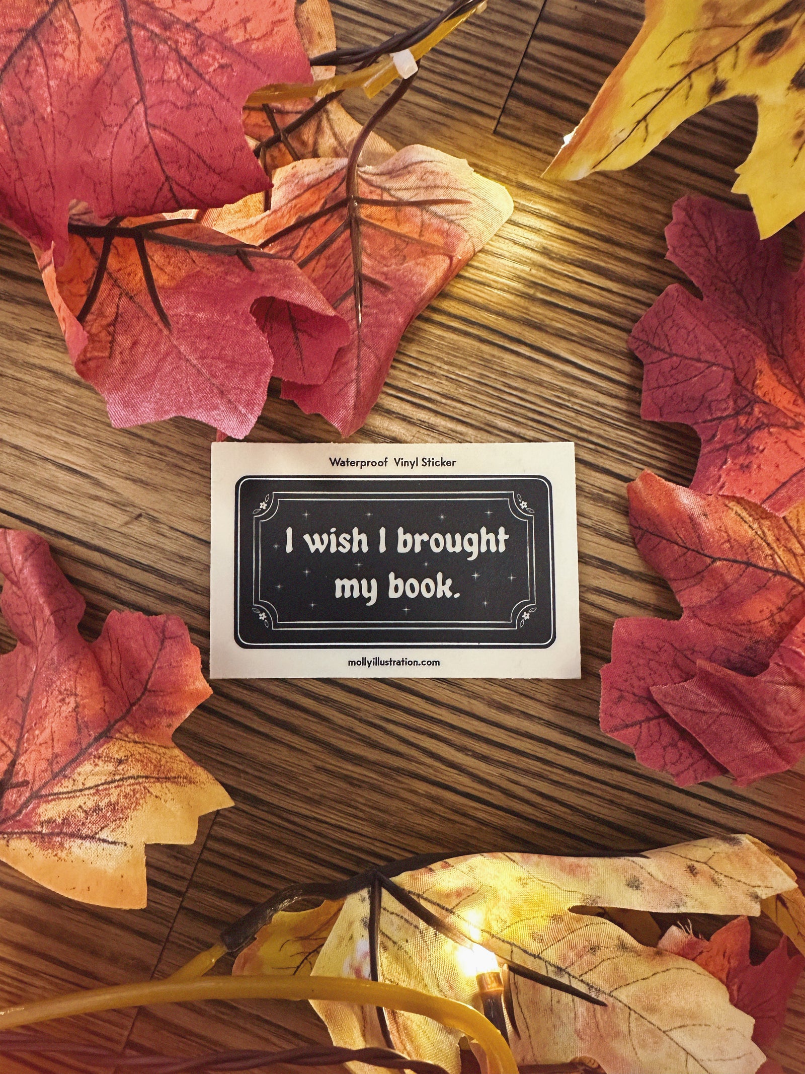 I Wish I Brought My Book Sticker