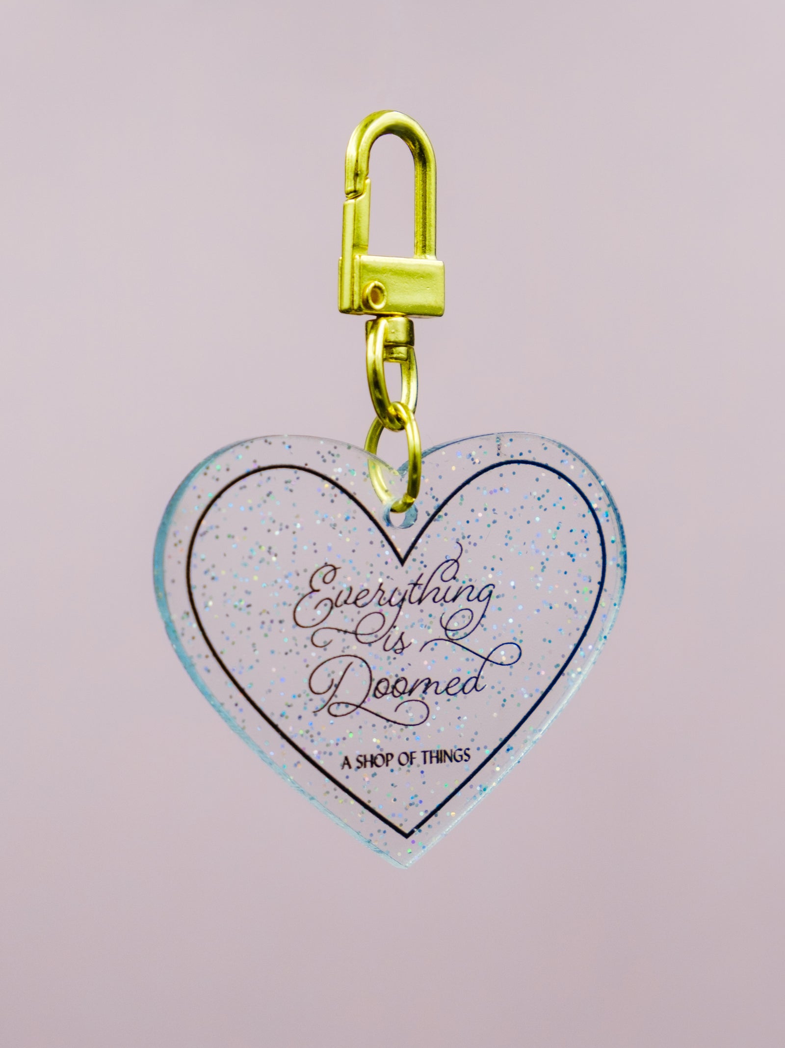 Everything is Doomed Glitter Keychain