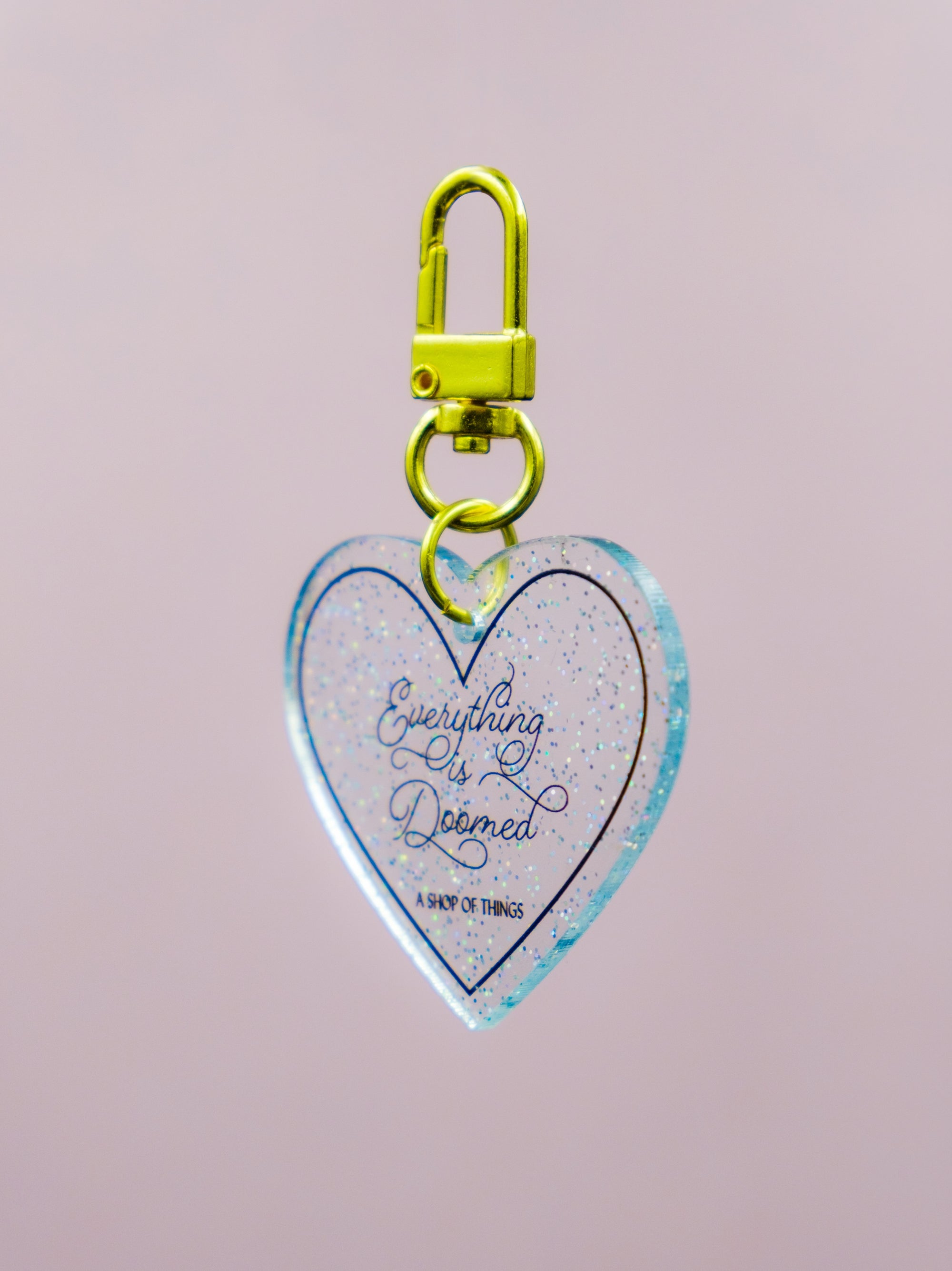 Everything is Doomed Glitter Keychain