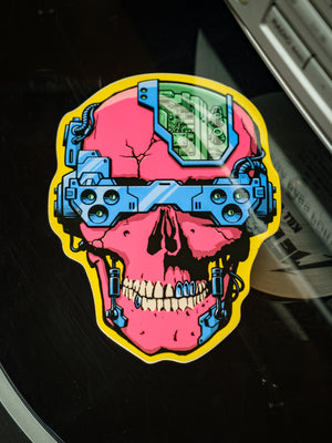 Netrunner Grit Skull Sticker