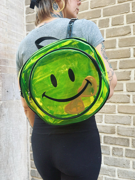 happy face mini backpack Yellow Smiley Backpack