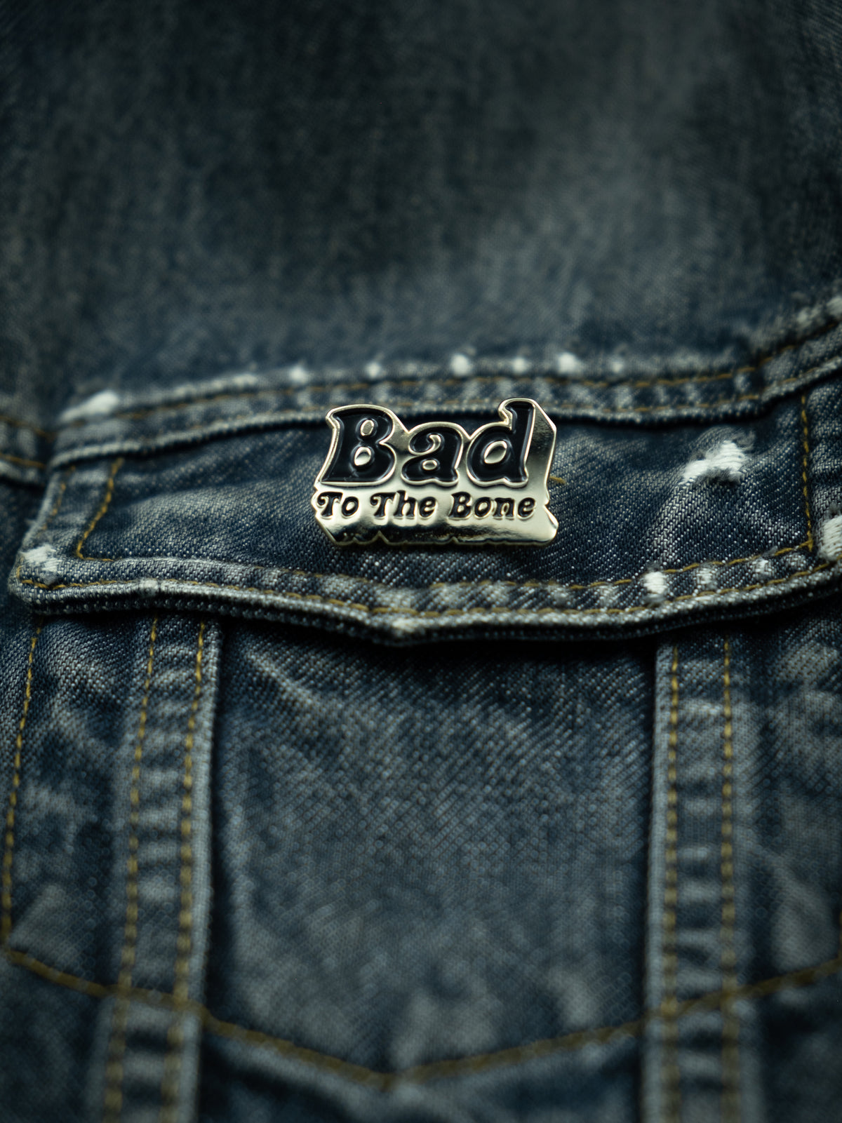 Bad to the Bone Enamel Pin