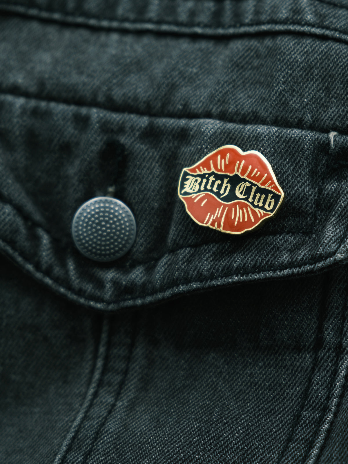 Bitch Club Lips Enamel Pin