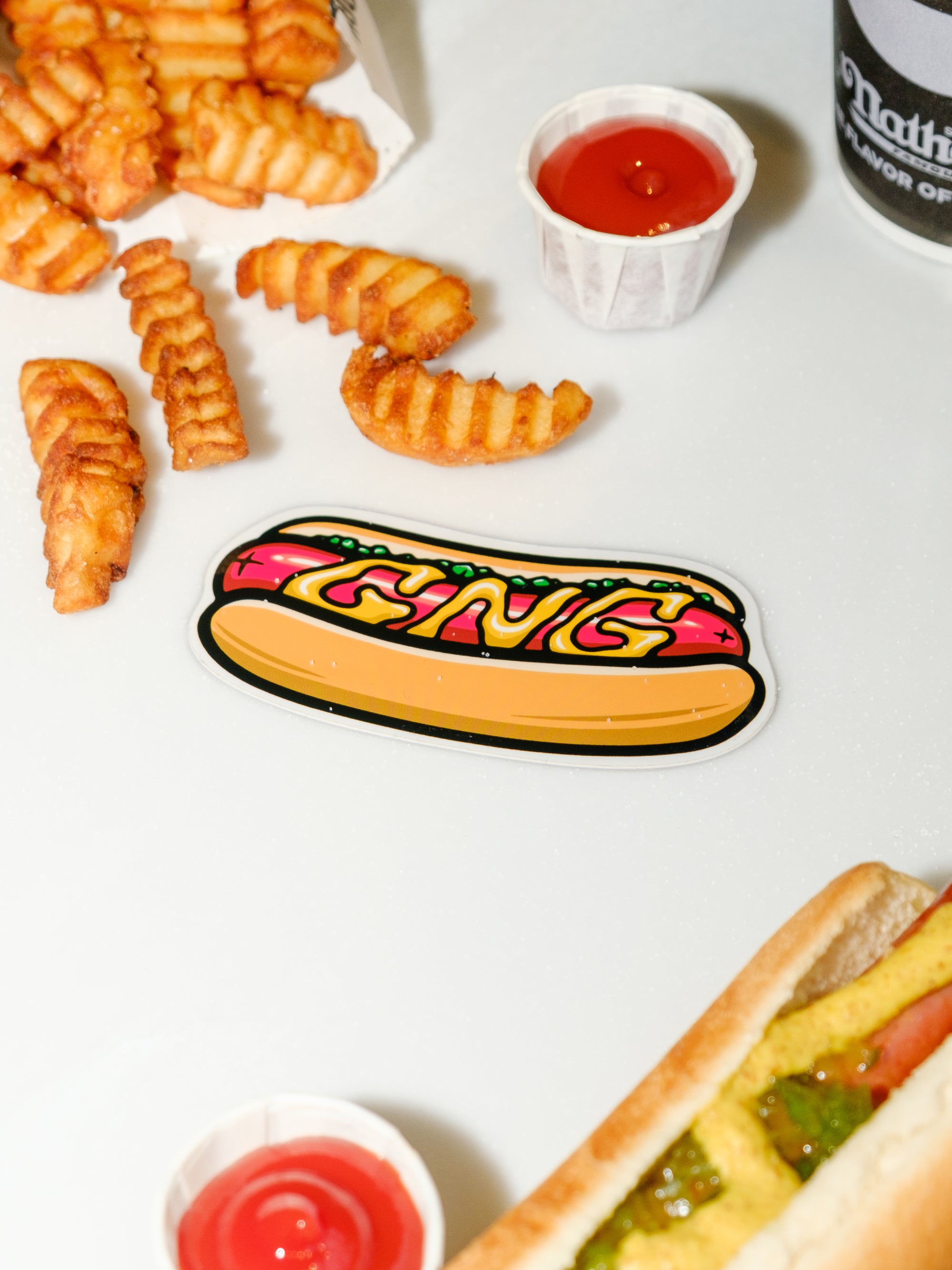 GNG Hot Dog Vinyl Sticker