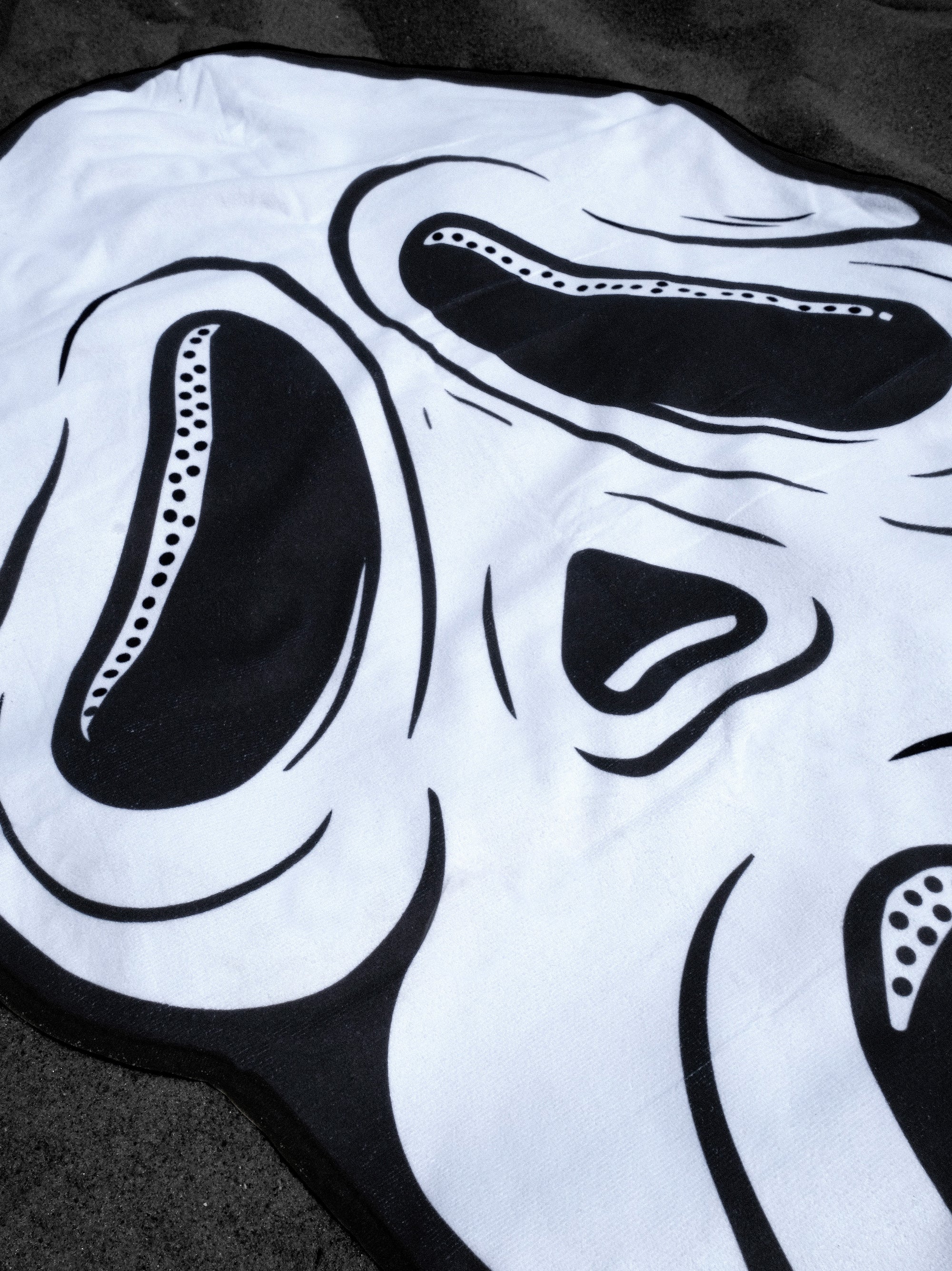 Scream Ghost Face Shaped Beach Towel