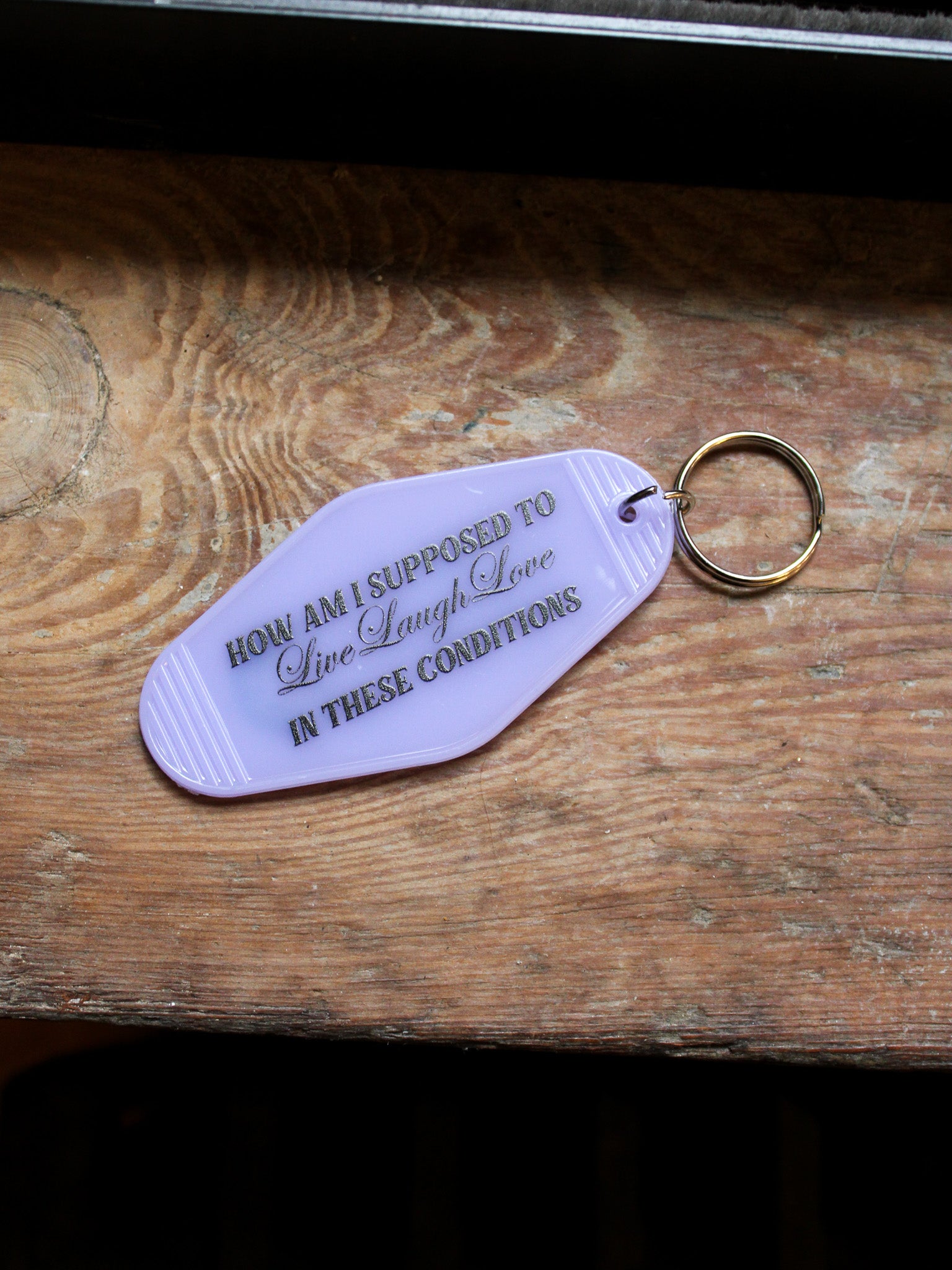 These Conditions Lavender Keychain