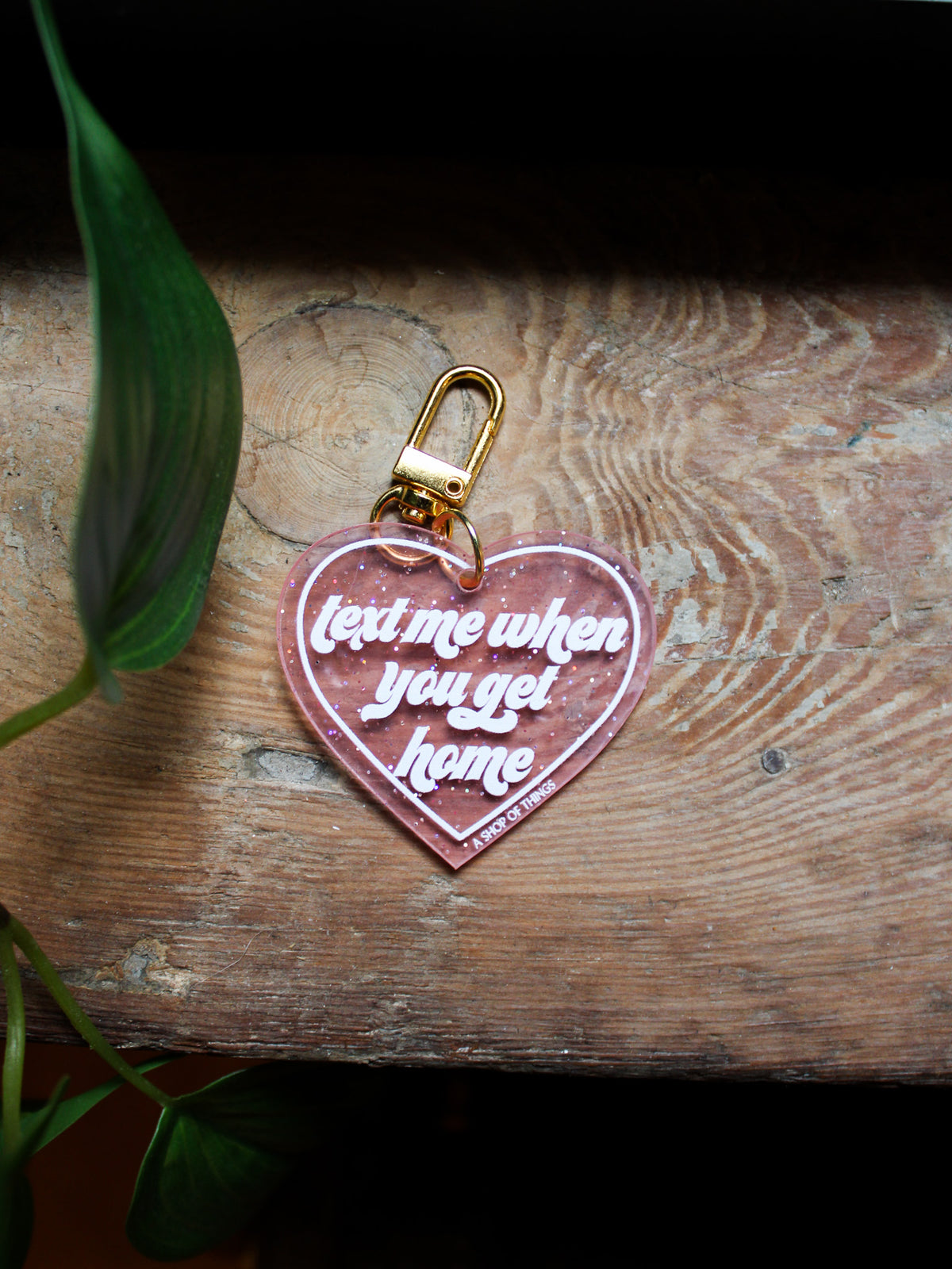 Text Me Heart Keychain