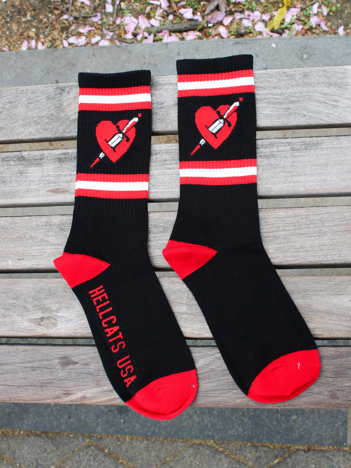 Black Heart &amp; Dagger Socks