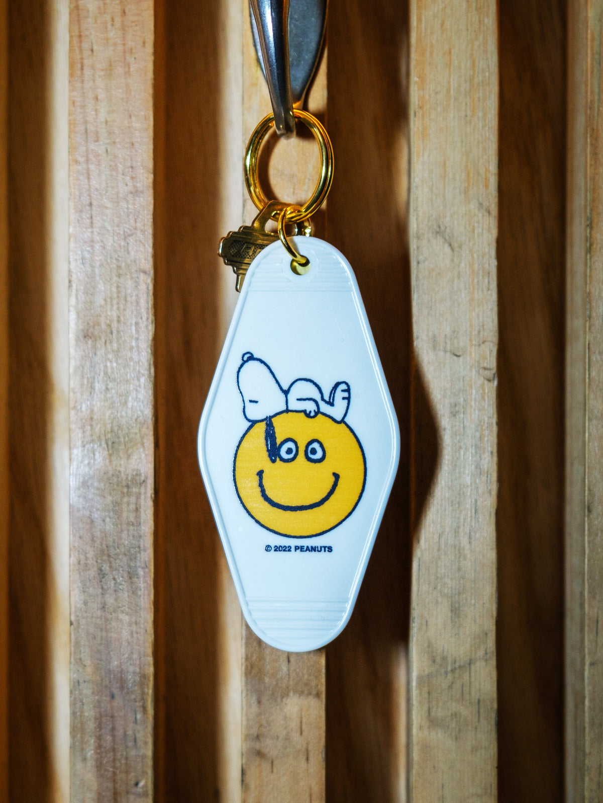 Snoopy Smiley Key Tag