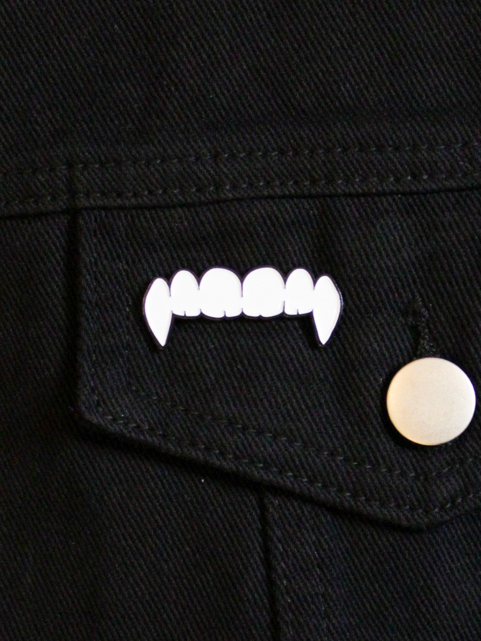 Fangs Enamel Pin