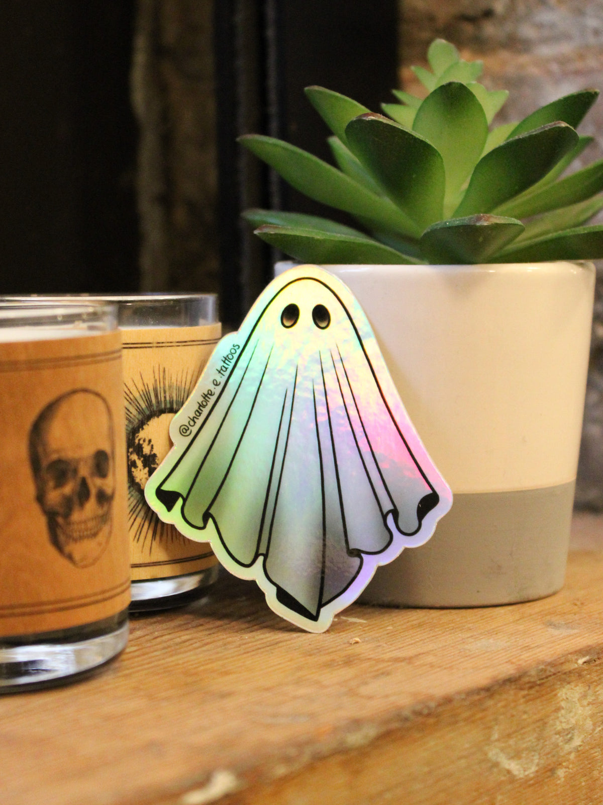 Holographic Ghost Sticker