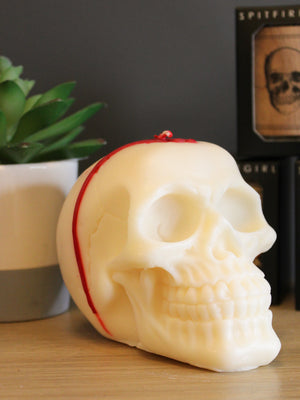 Bleeding Skull Candle