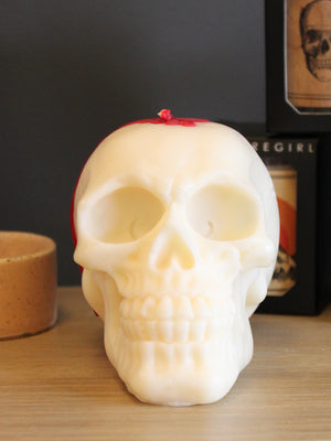 Bleeding Skull Candle