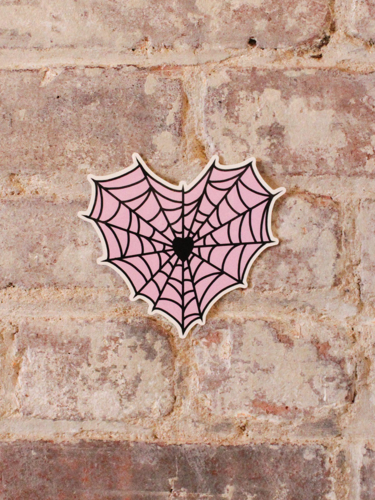 Spiderweb Heart Sticker