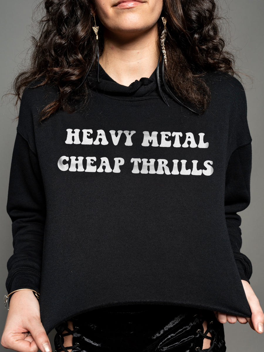 Heavy Metal Crop Hoodie