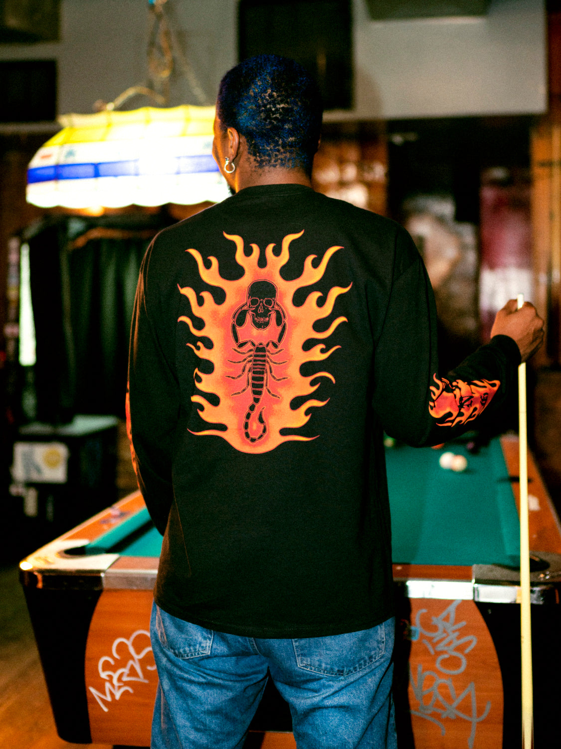 On Fire Graphic Long Sleeve Tee