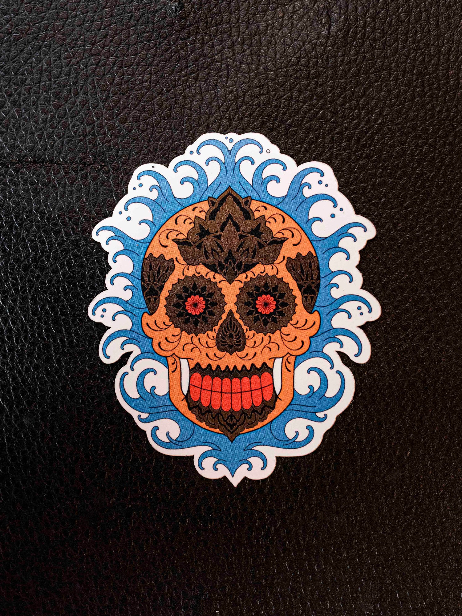 Wave Skull Sticker
