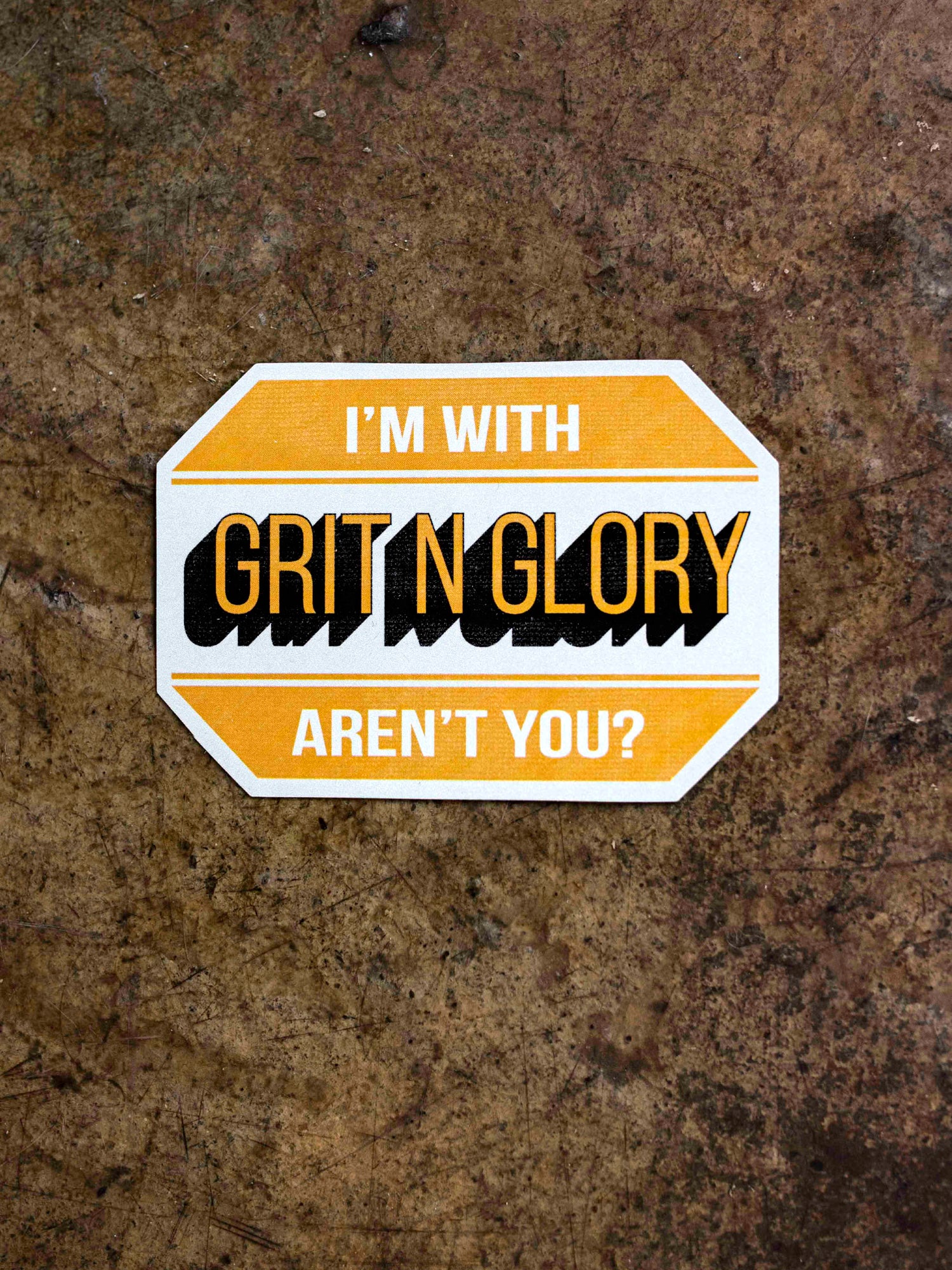 I'm With Grit Sticker