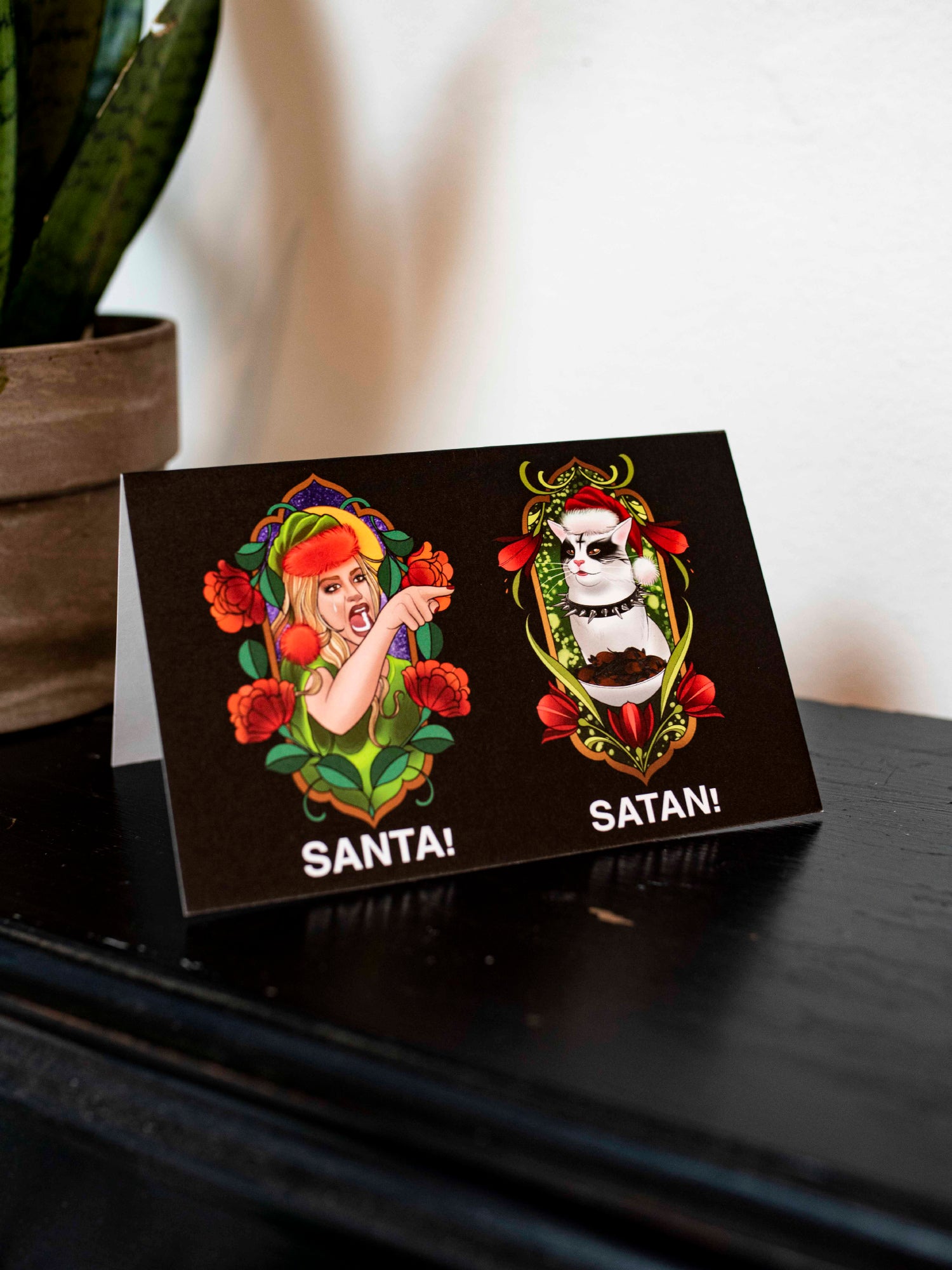 Satan Cat Card