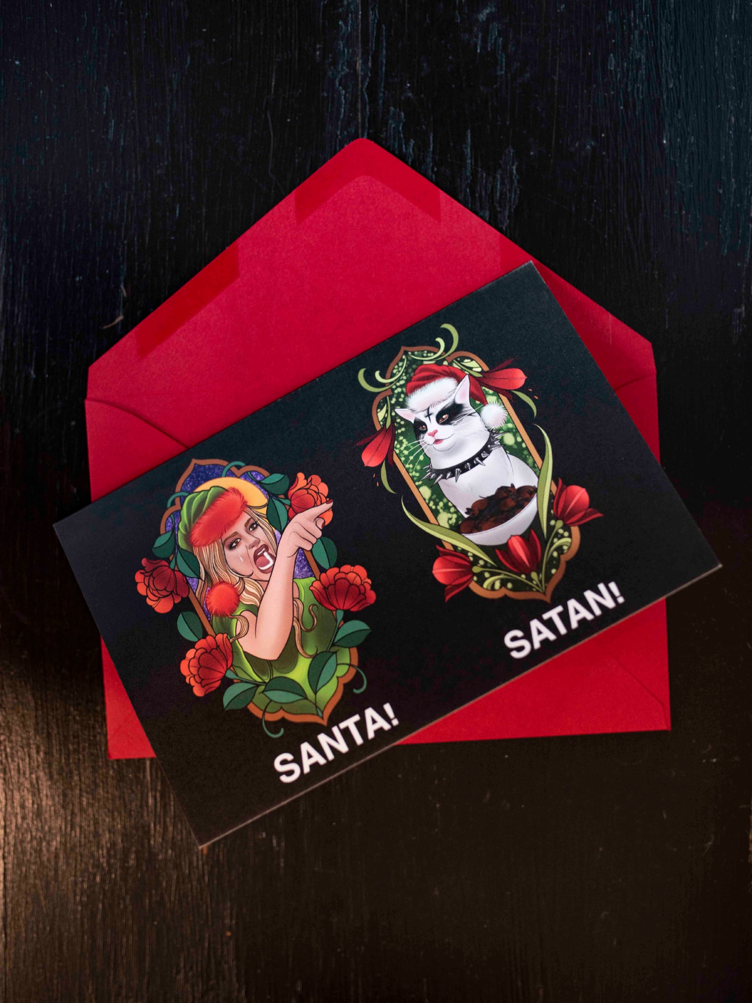 Satan Cat Card