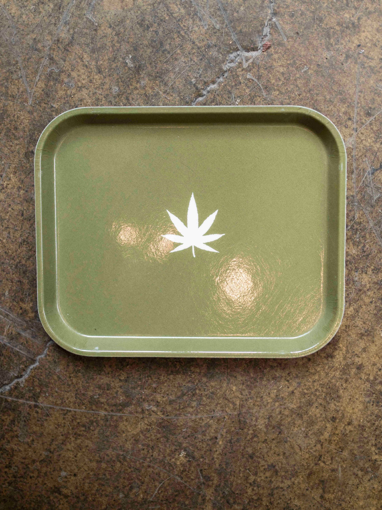 Rolling Tray - Green Leaf