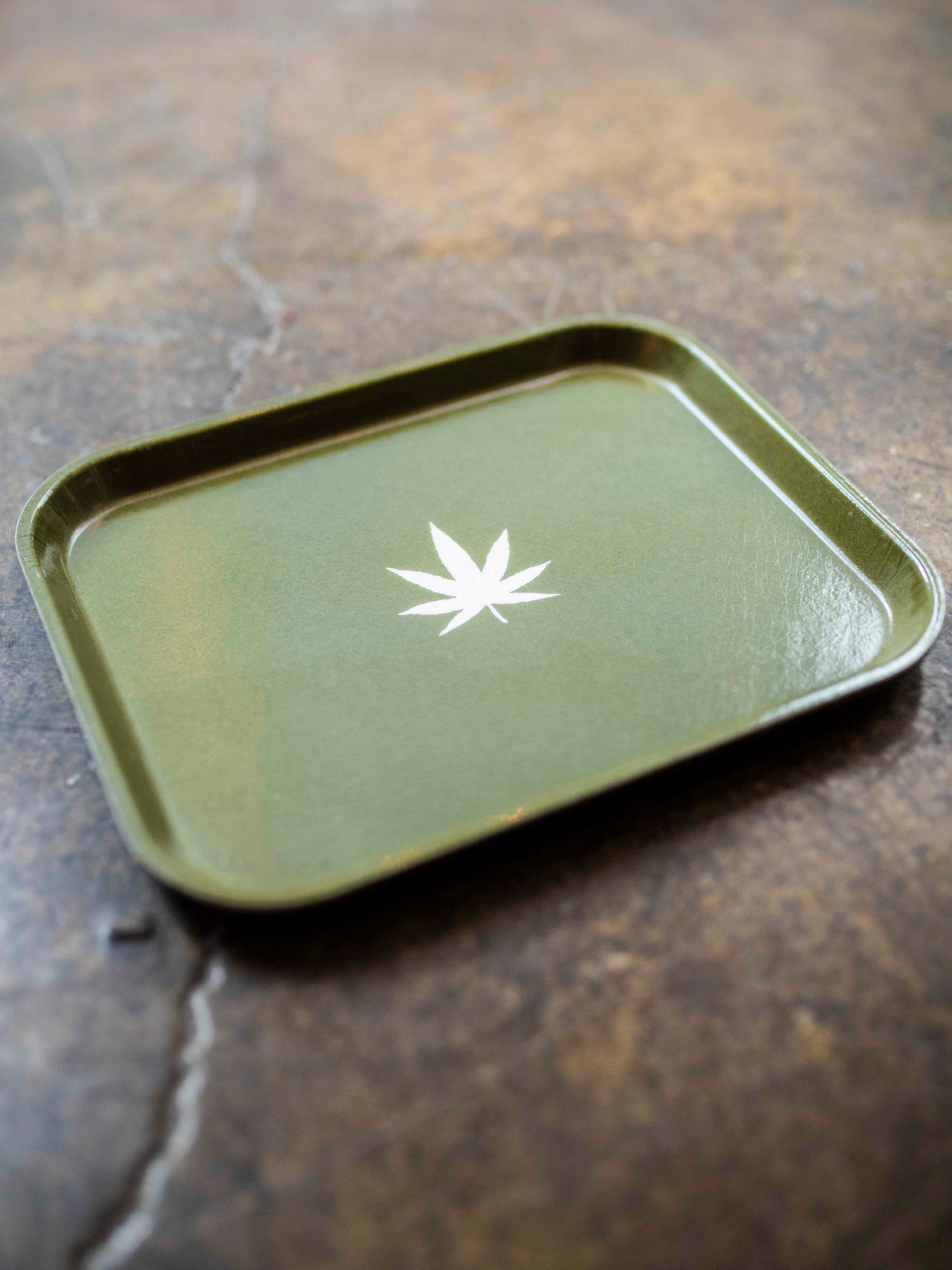 Rolling Tray - Green Leaf