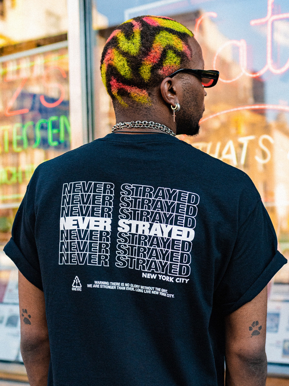 Never Strayed Black Graphic Tee