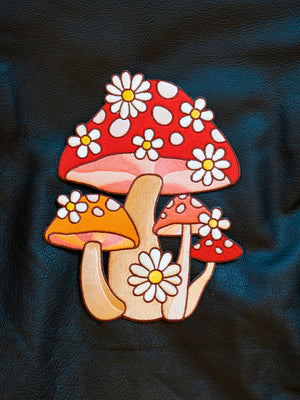 Mushroom and Daisy Backpatch