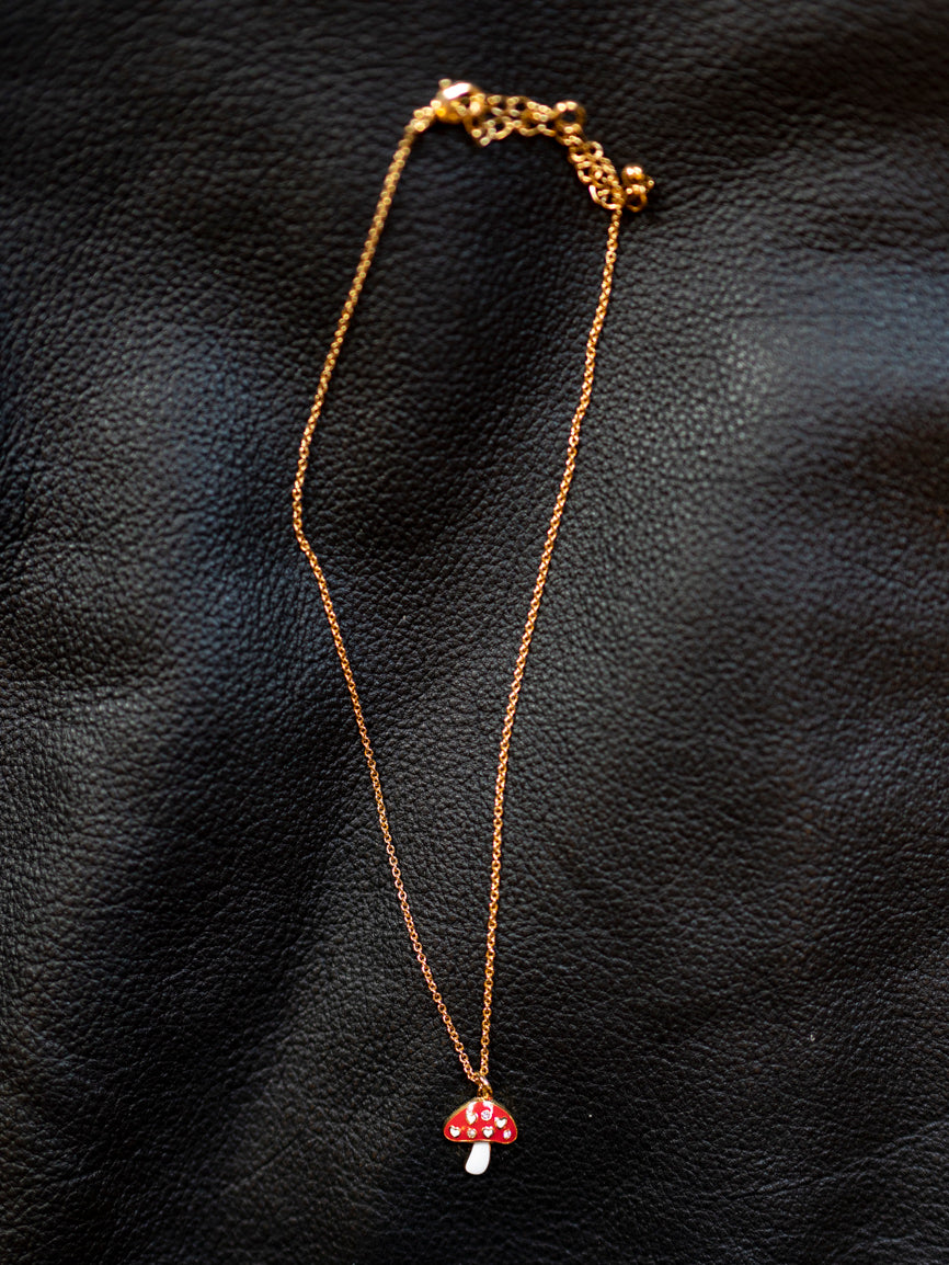 Mushroom Necklace, Charm Necklace, Mushroom Charm Jewelry, Italian Resin,  Gift for Girlfriend - Etsy