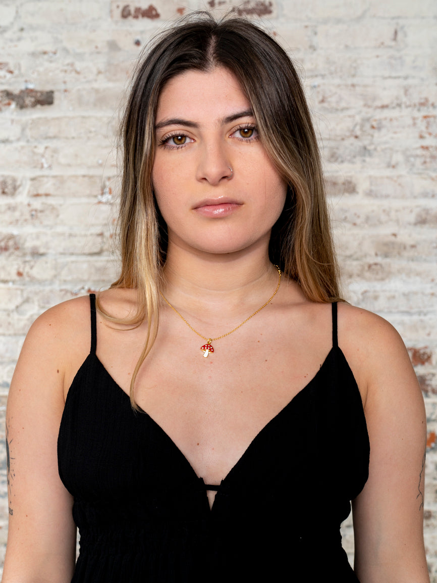 Mushroom Charm Necklace