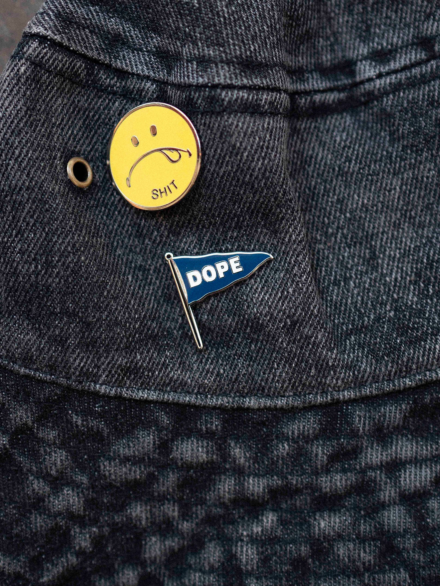 Dope Enamel Pennant Pin