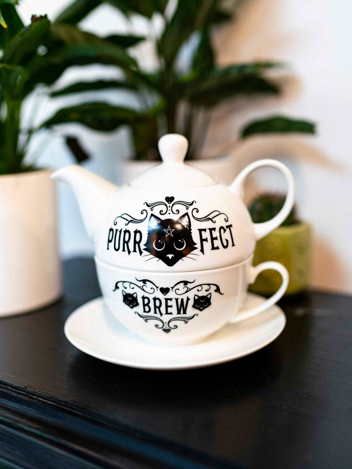 Purrfect Brew Tea For One Set