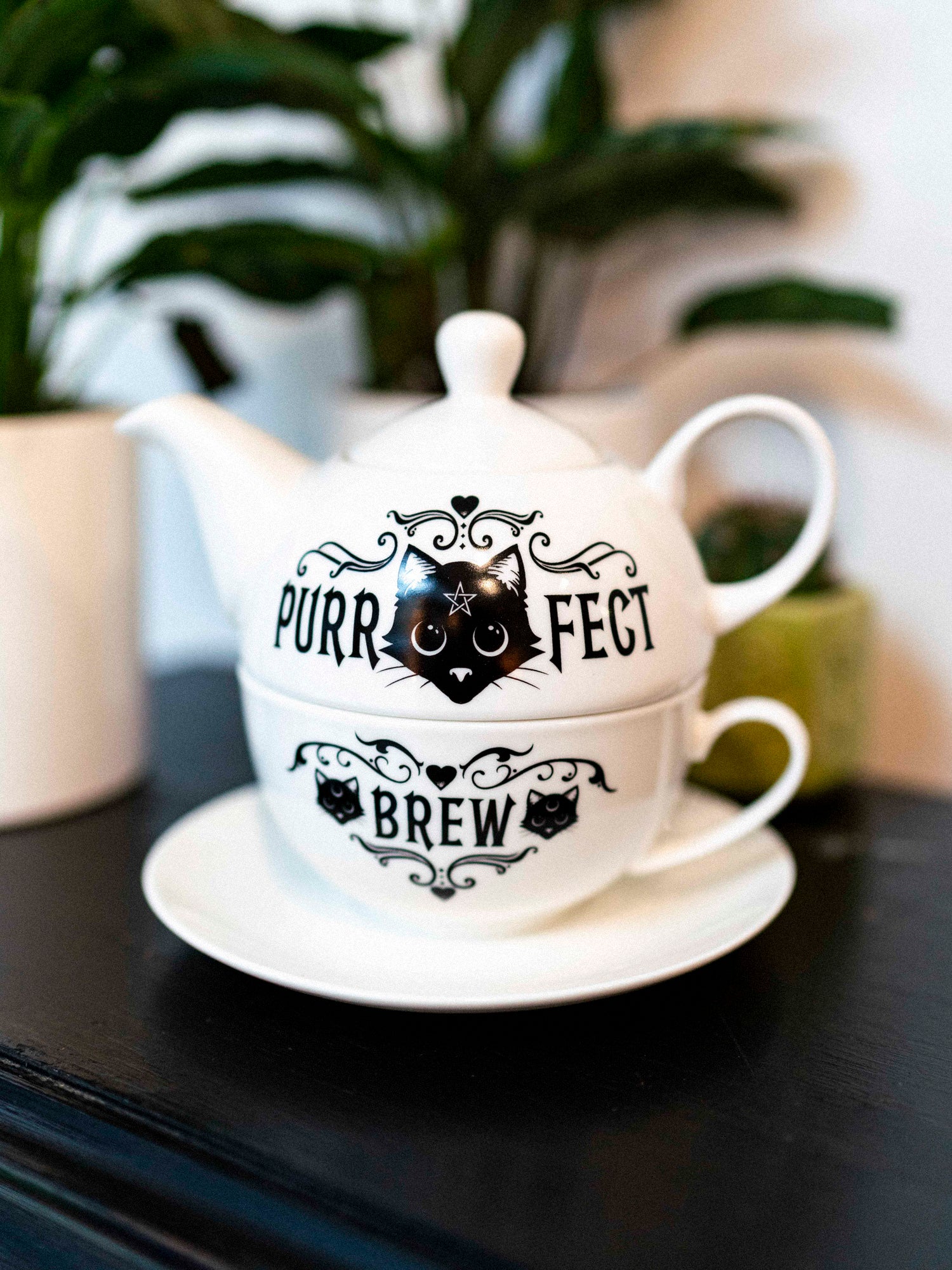 Purrfect Brew Tea For One Set