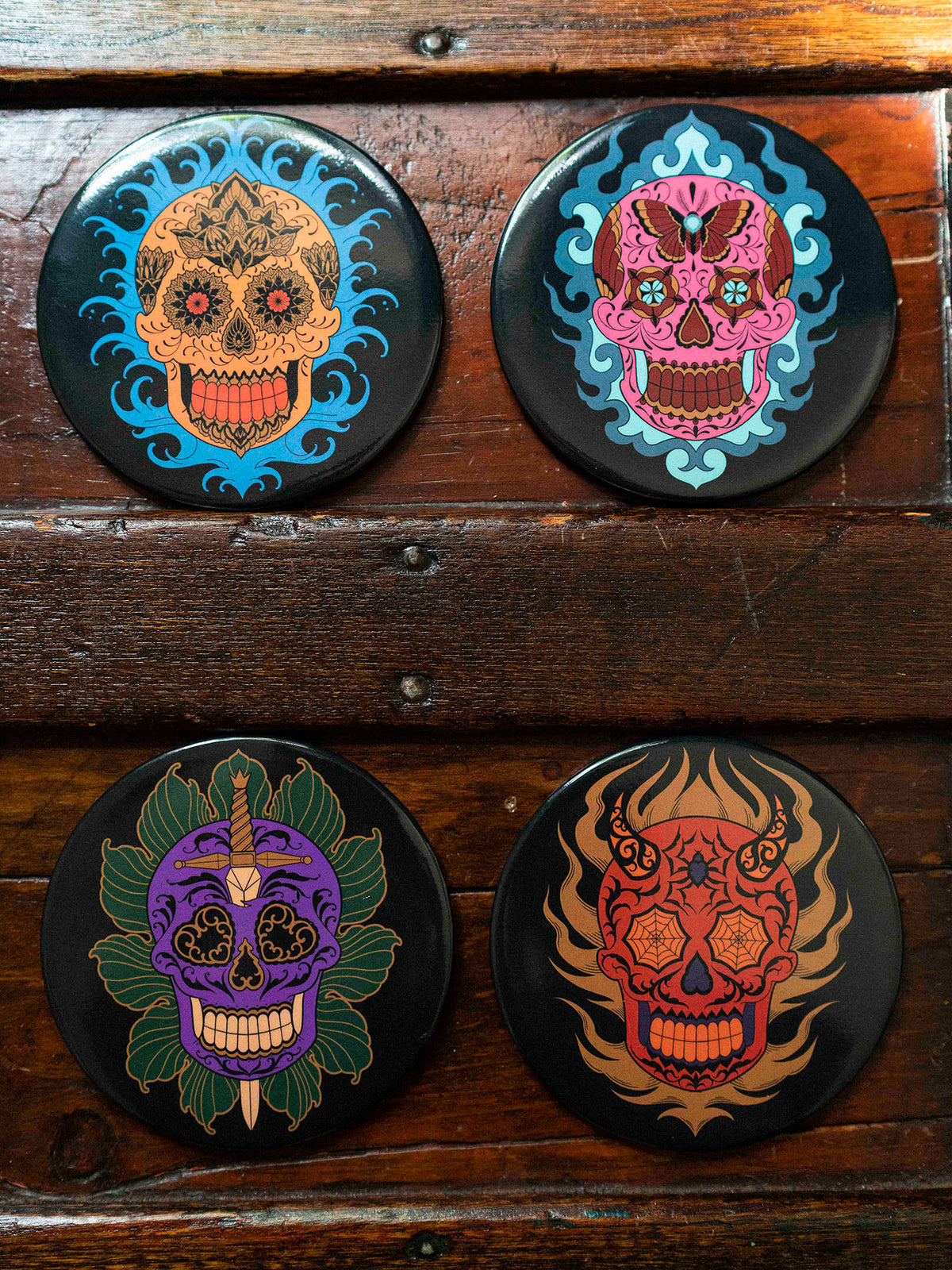 Skull Coaster Set