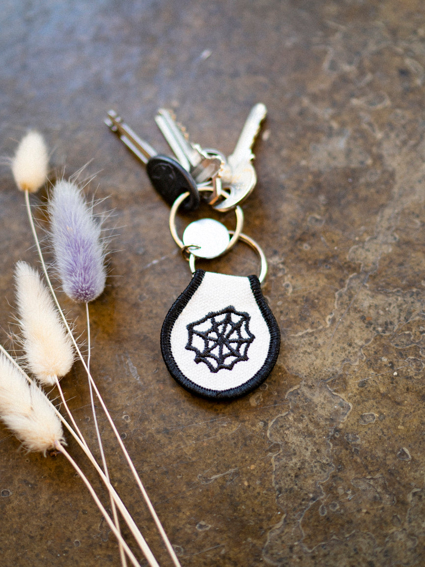 Spiderweb Patch Keychain