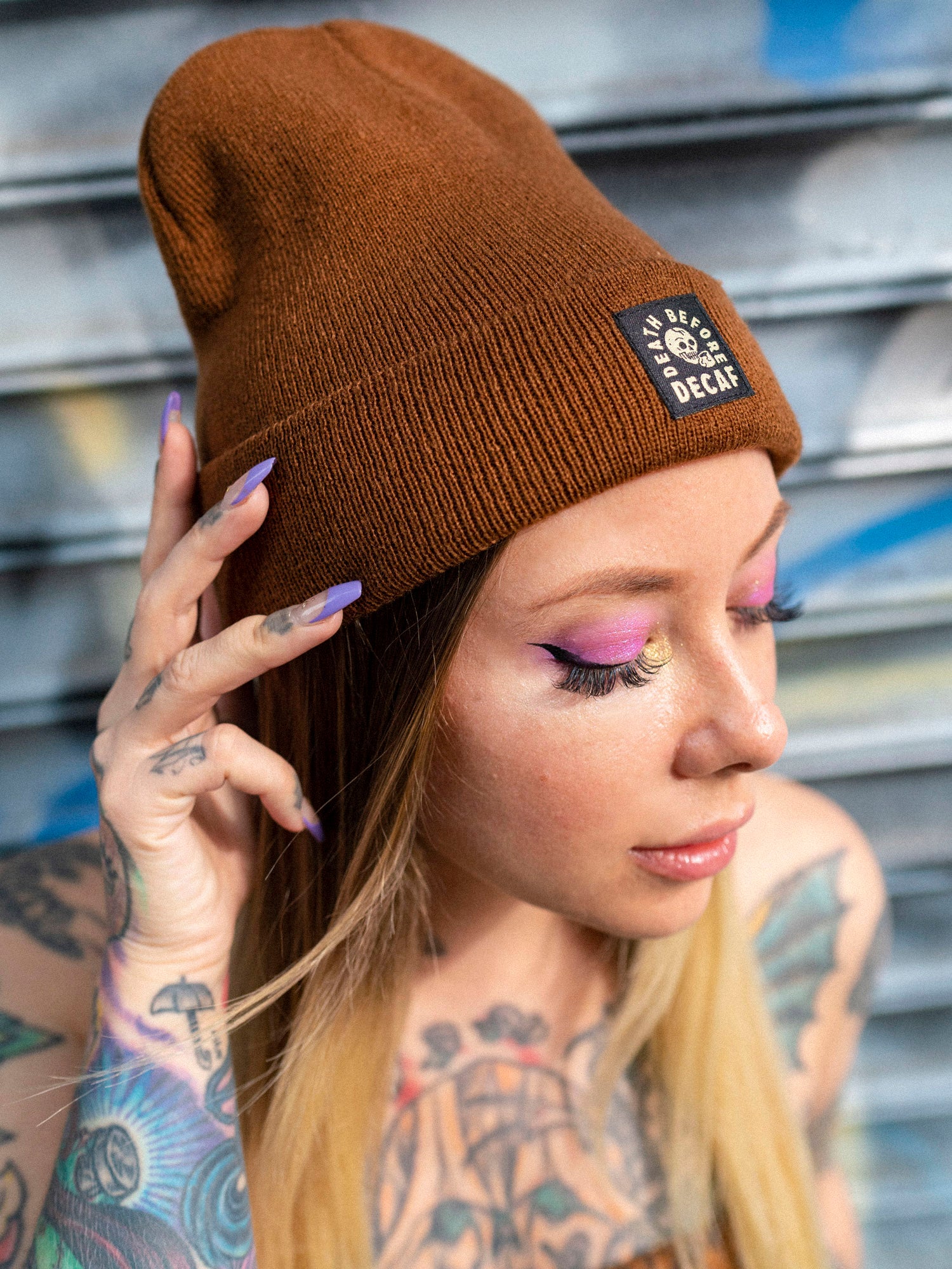 Death Before Decaf Beanie