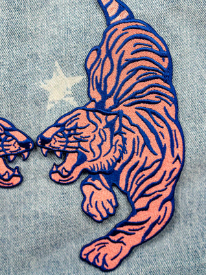 Double Tiger Embroidered Back Patch