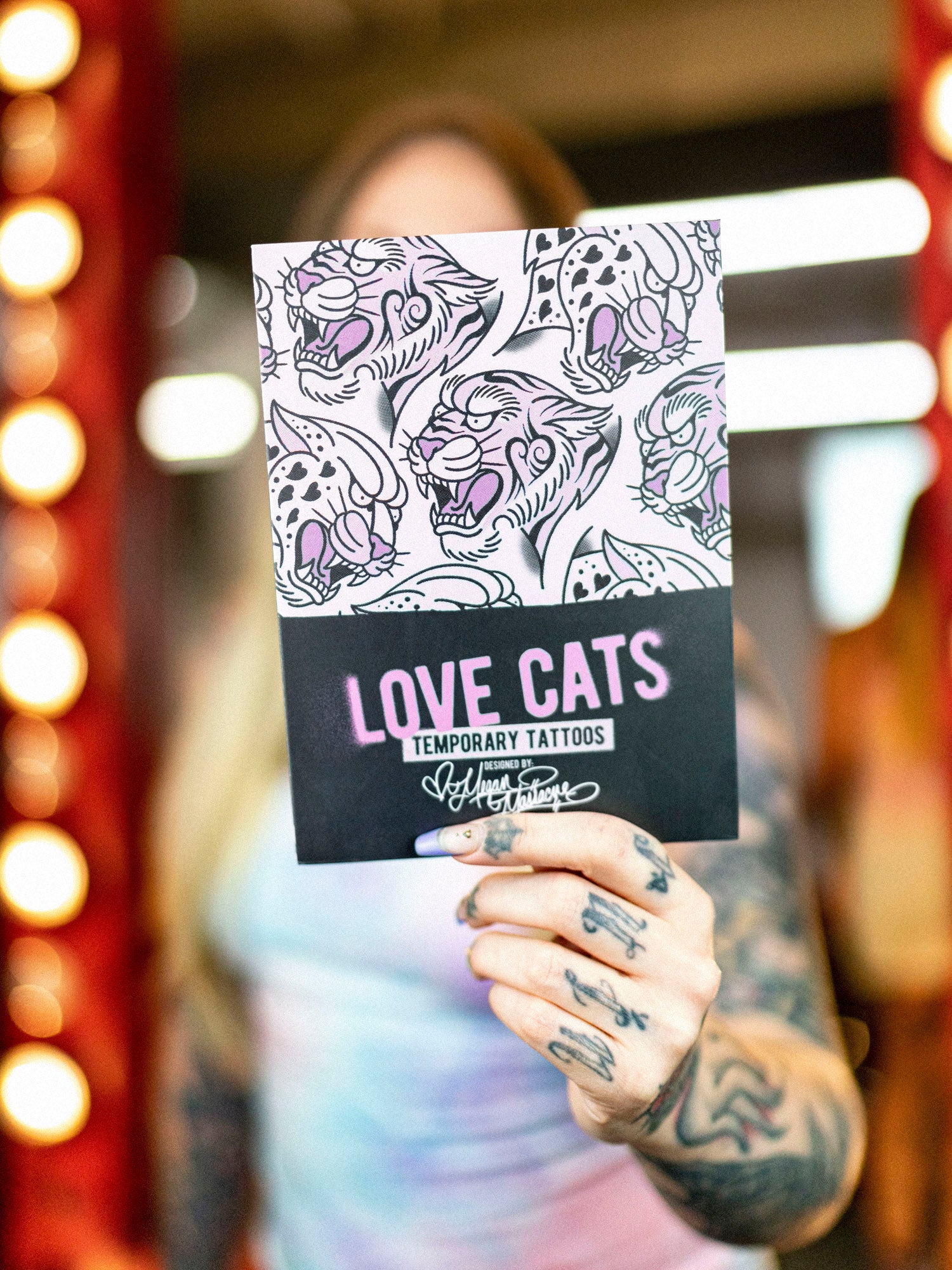 Love Cats Temporary Tattoos