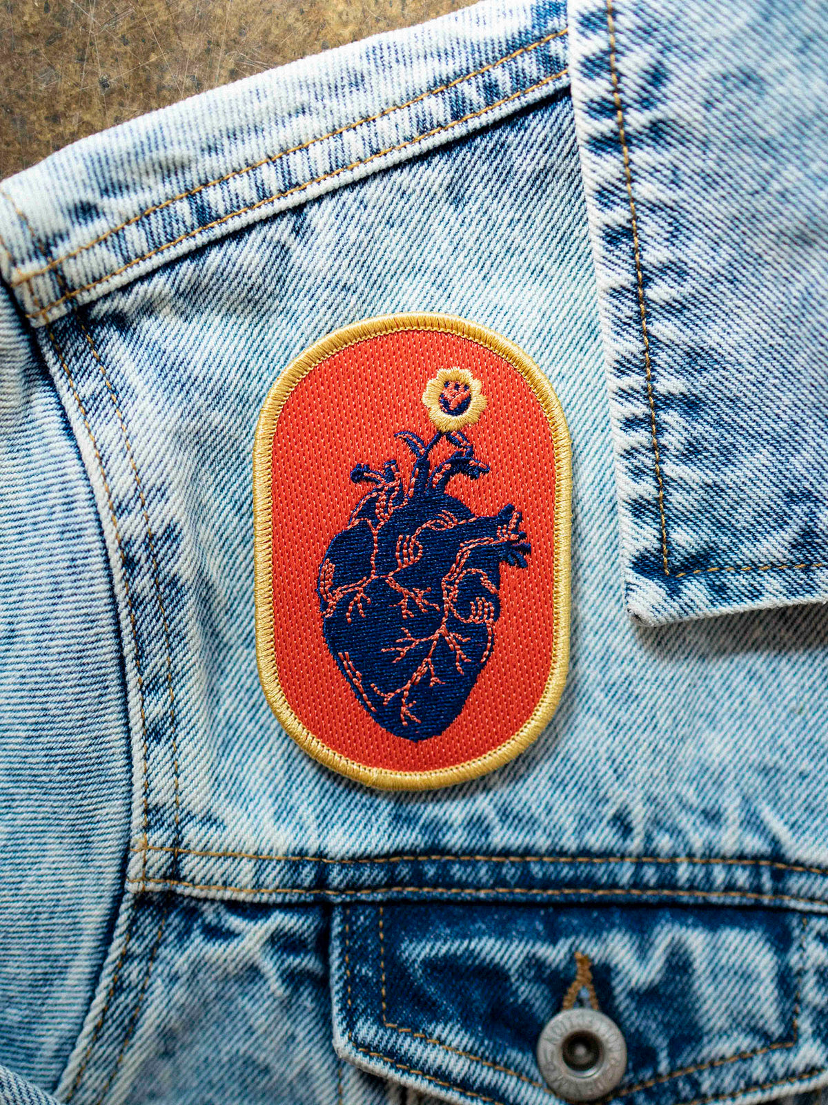 Dark Heart Embroidered Patch