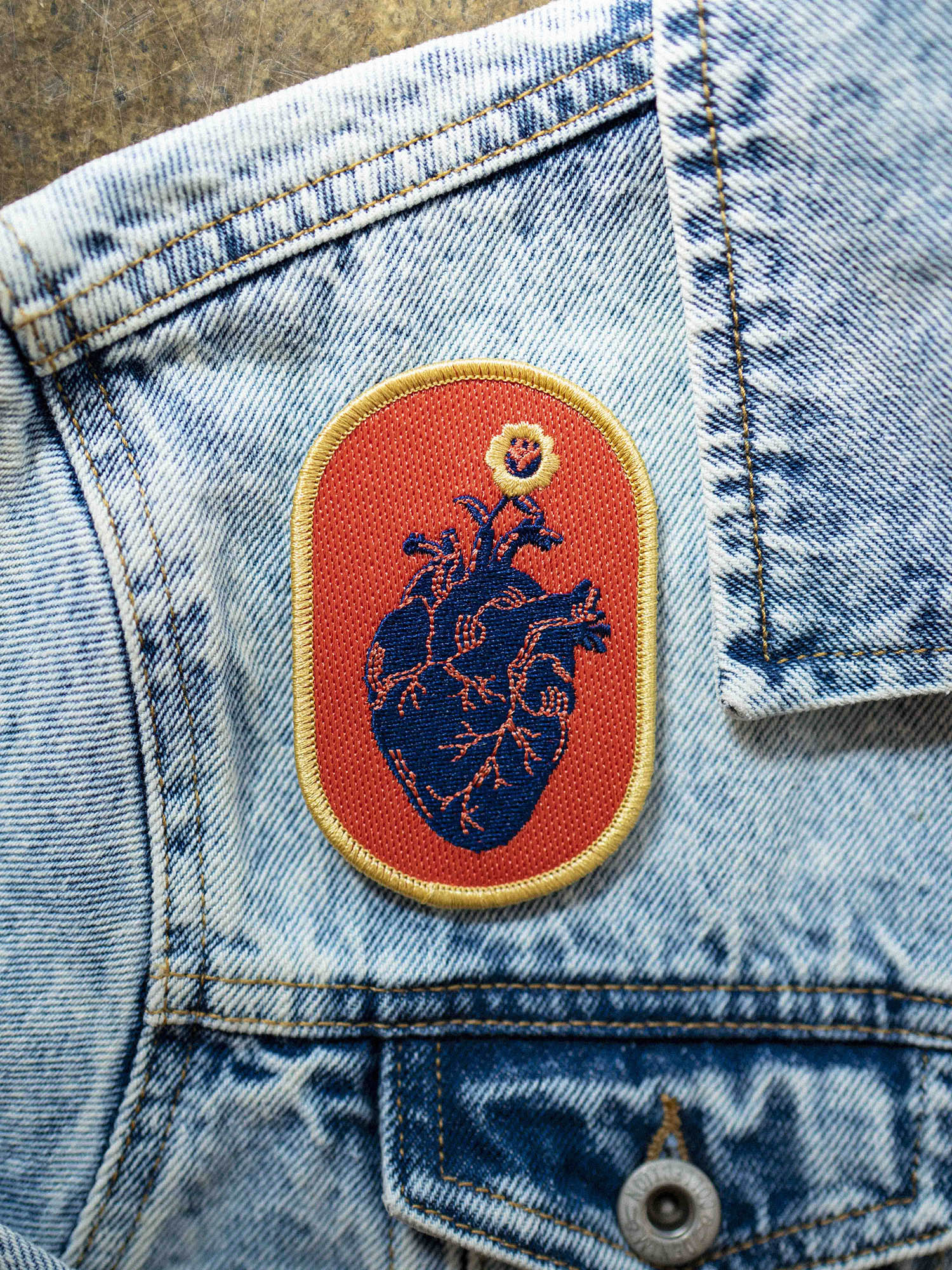 Dark Heart Embroidered Patch
