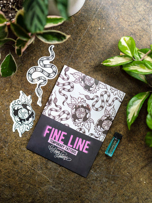 Fine Line Temporary Tattoos