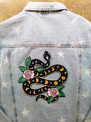 Snake and Moon Backpatch