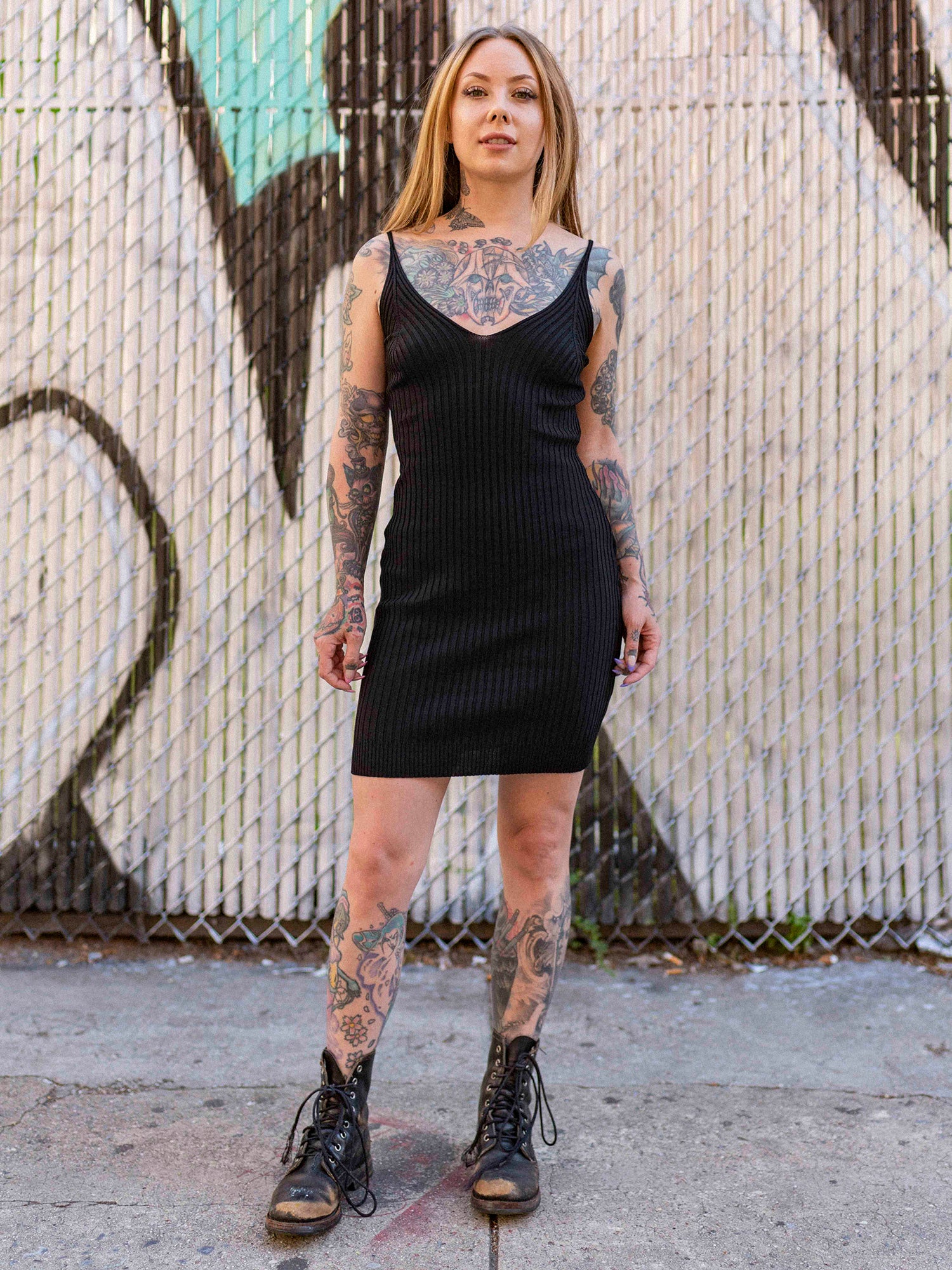 Back to Life Black Mini Dress