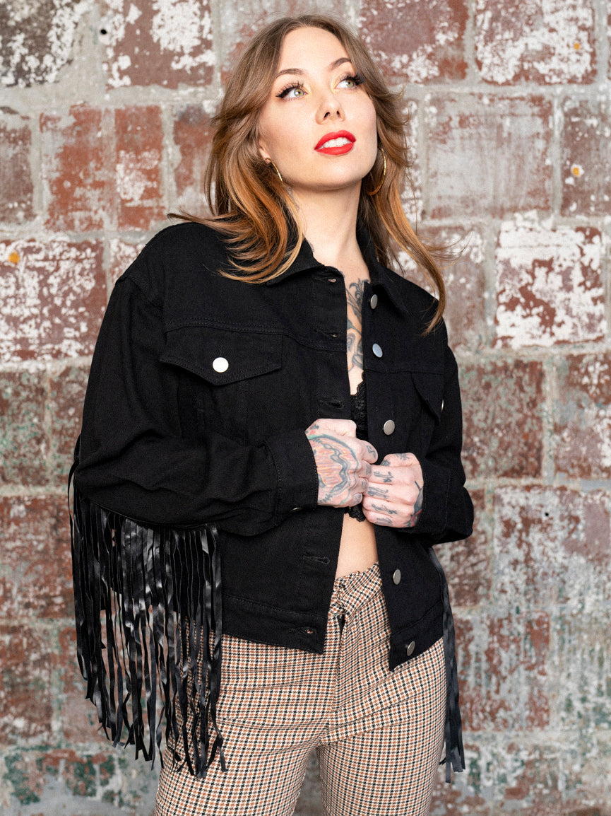 Dark Age Fringe Denim Jacket