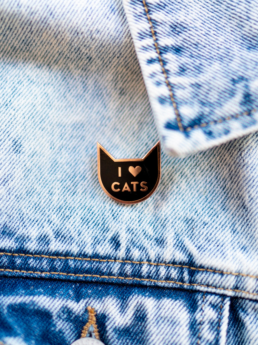 I Heart Cats Pin