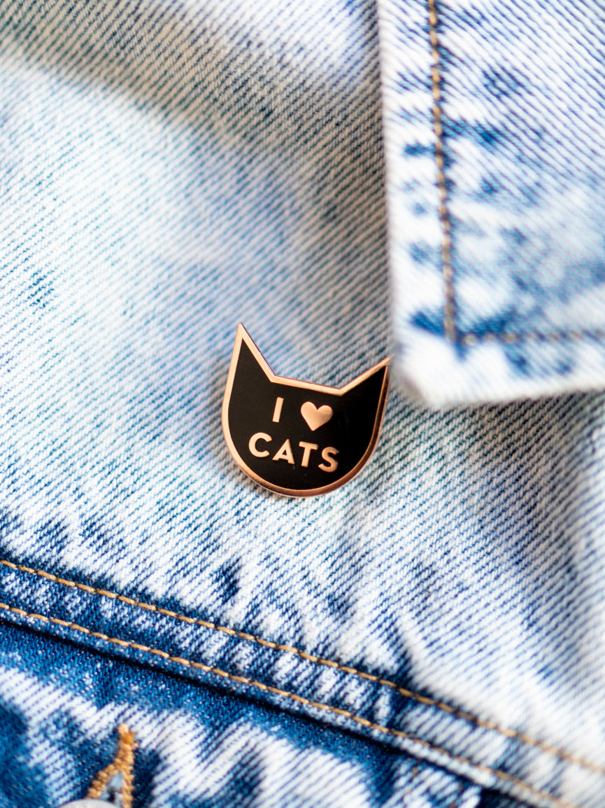 I Heart Cats Pin