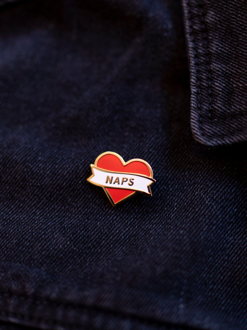 Naps Heart Enamel Pin