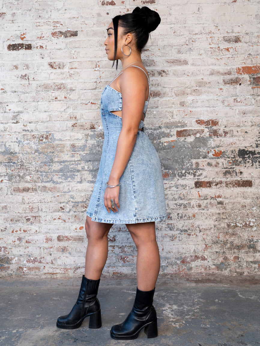 Fantasy Denim Mini Dress Large